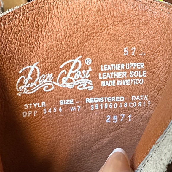 Dan Post Cream Floral Ankle Boots - Picture 2 of 5